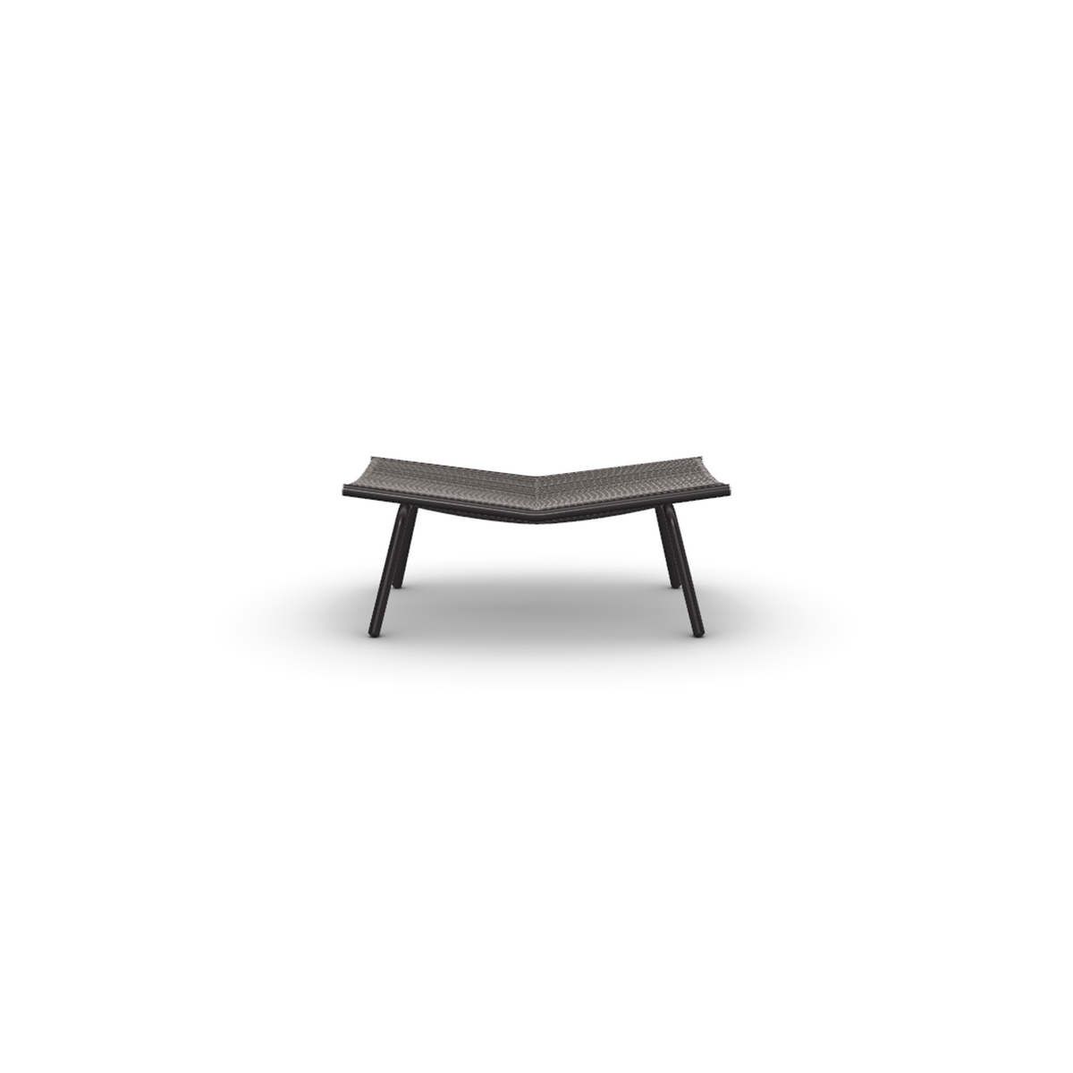 Roda Laze Footstool, cord footstool in powder coated stainless steel