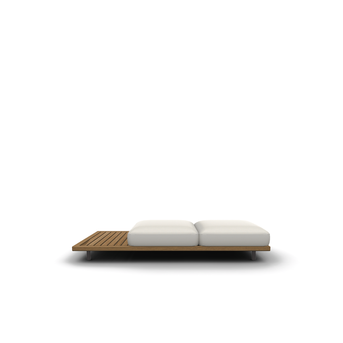 Roda Philia 204 2 Seater Right Deck Module, modular outdoor sofa in teak, view 1