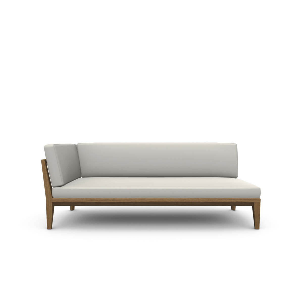 Roda Teka 3 Seater Right Module, teak outdoor 3 seater right sofa module