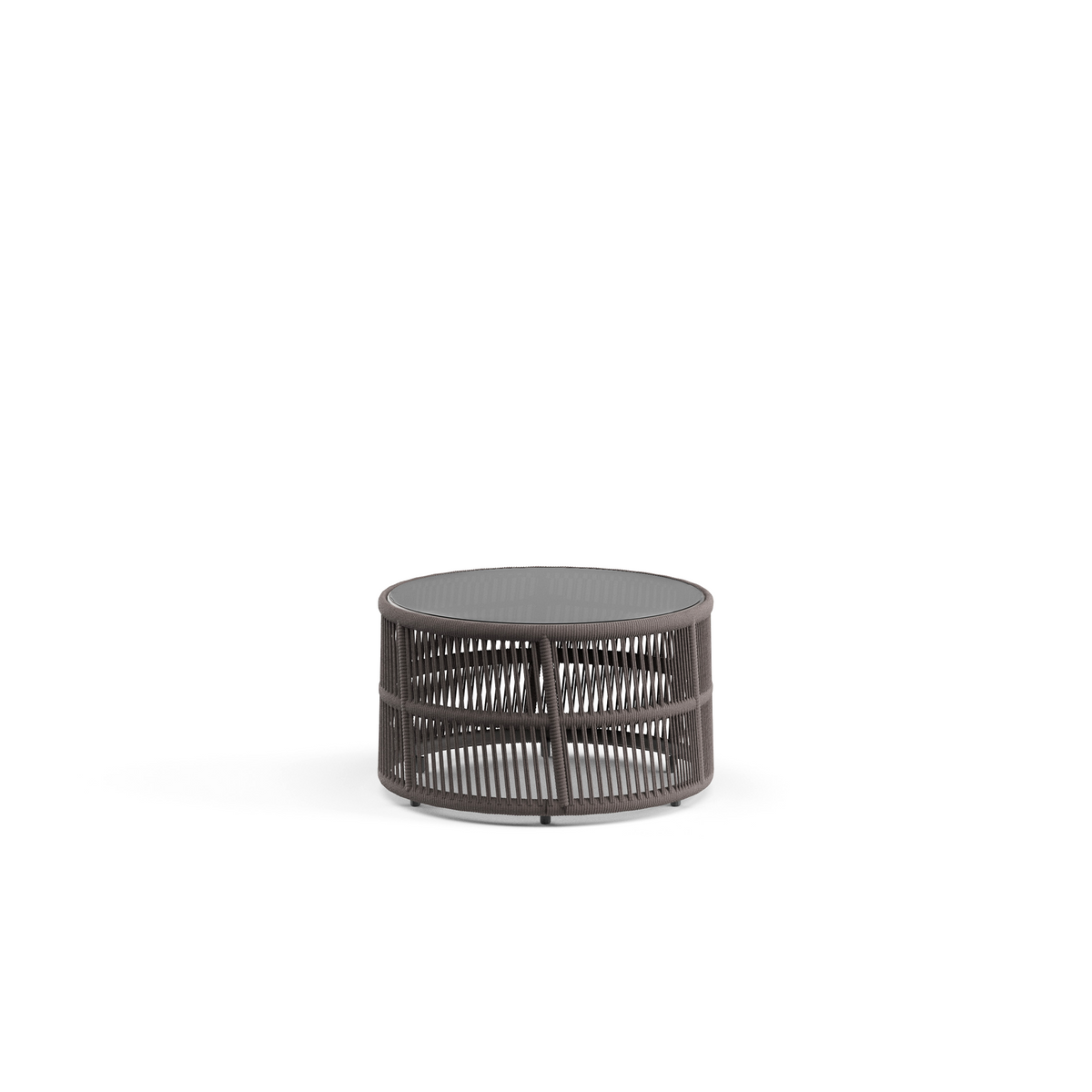 Cuff Side Table with Glass Top 66 dia x 36 cm