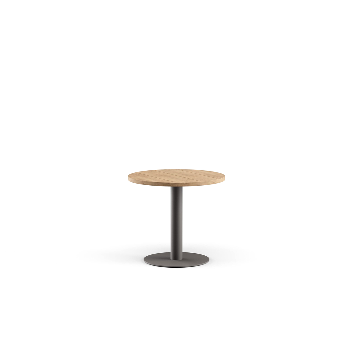 Greenwich Cafe Table Pedestal Base Teak Top  80 dia x 72 cm