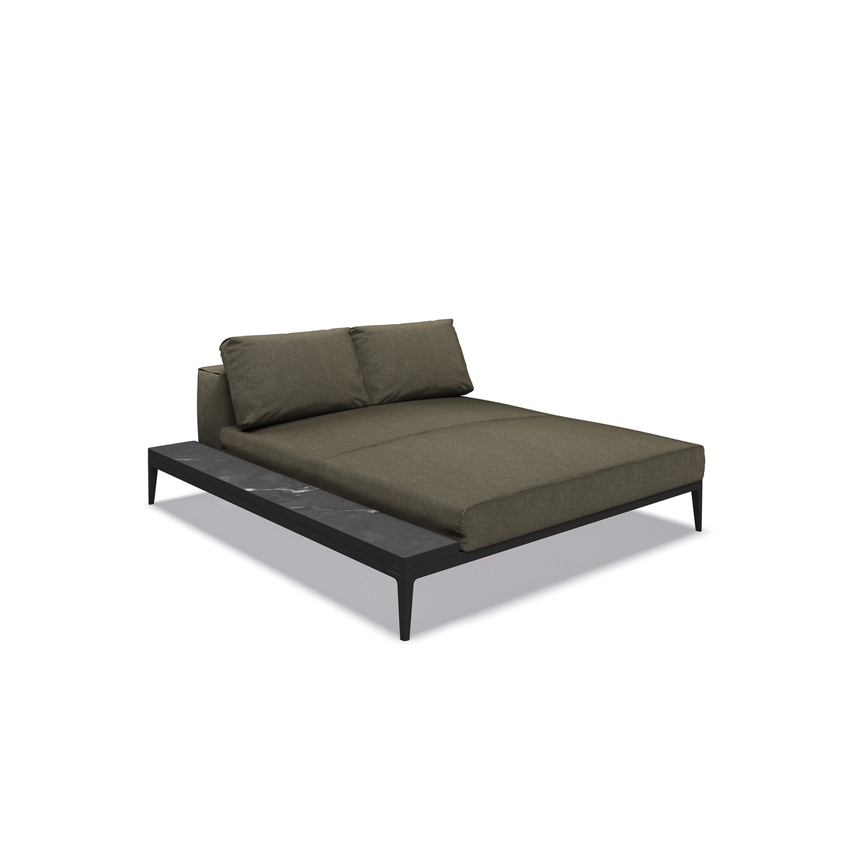 Grid Modular Left Chill Chaise Unit Ceramic