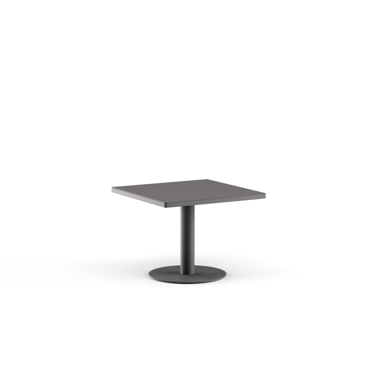 Greenwich Cocktail Table Pedestal Base Aluminium Top 80 x 80 x 61 cm