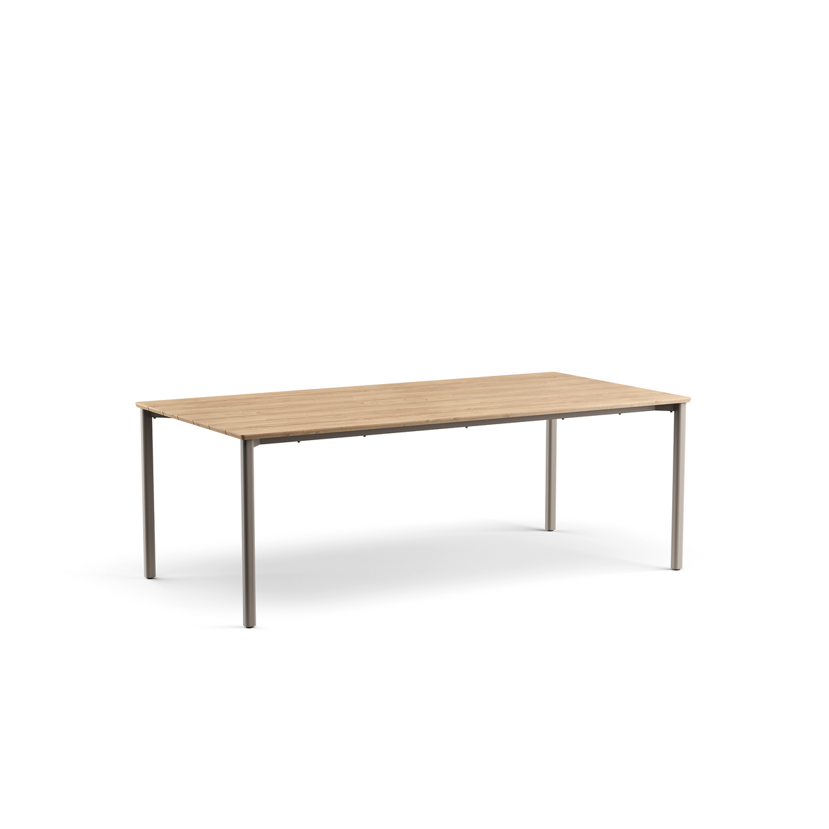 Taos Dining Table Teak Top with Umbrella Hole 213.4 x 107 x 76 cm