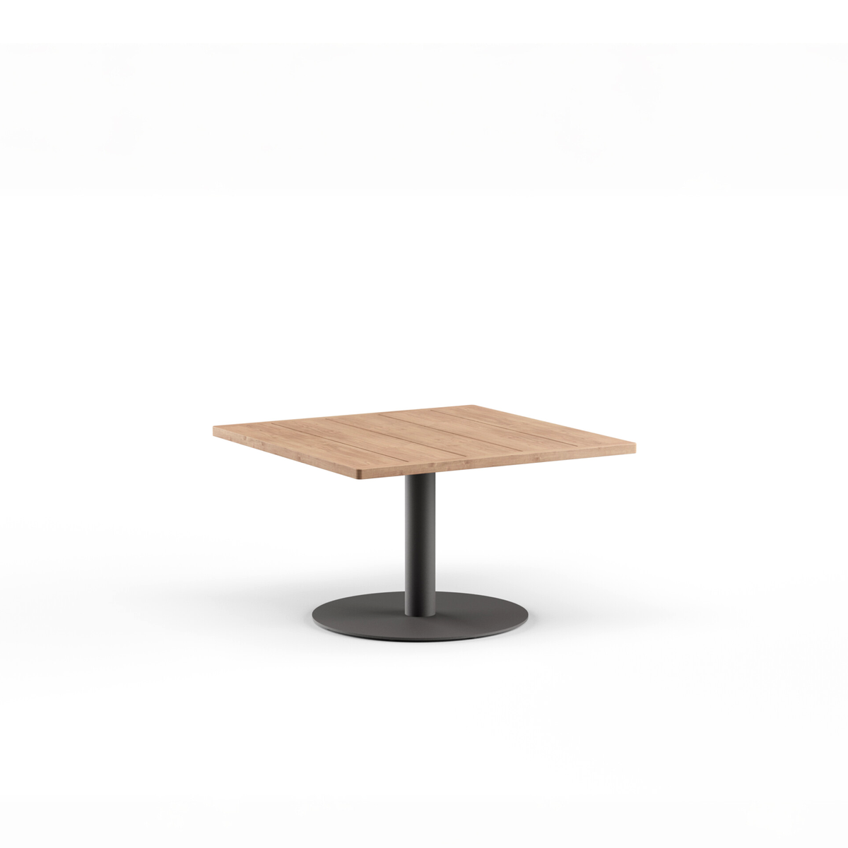Greenwich Cocktail Table Pedestal Base Teak Top 102 x 102 x 61 cm