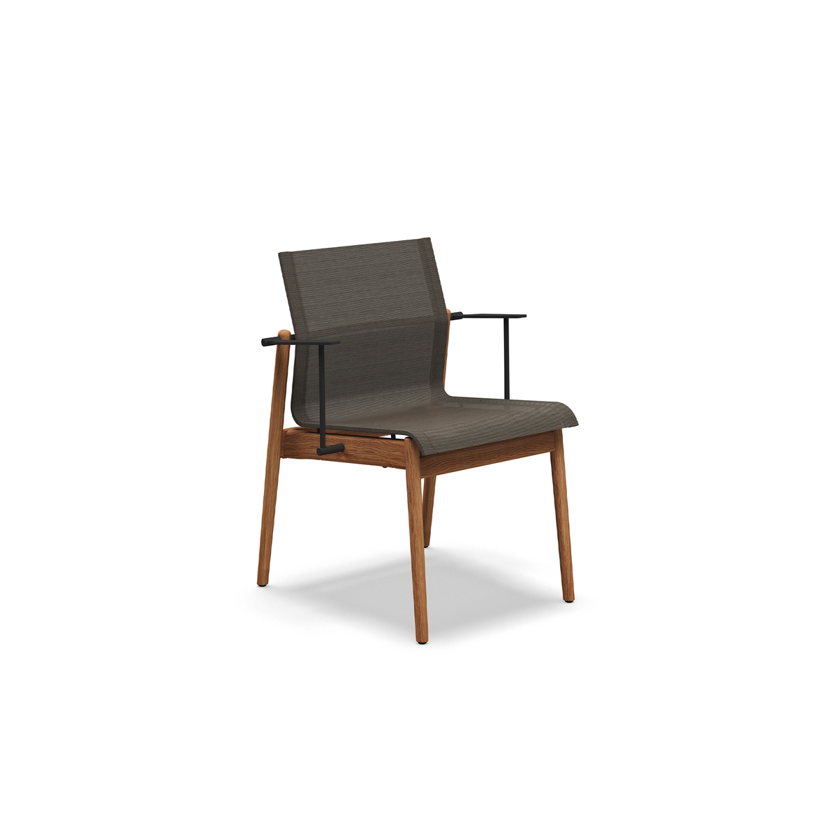 Sway Teak Stacking Dining Chair with Arms