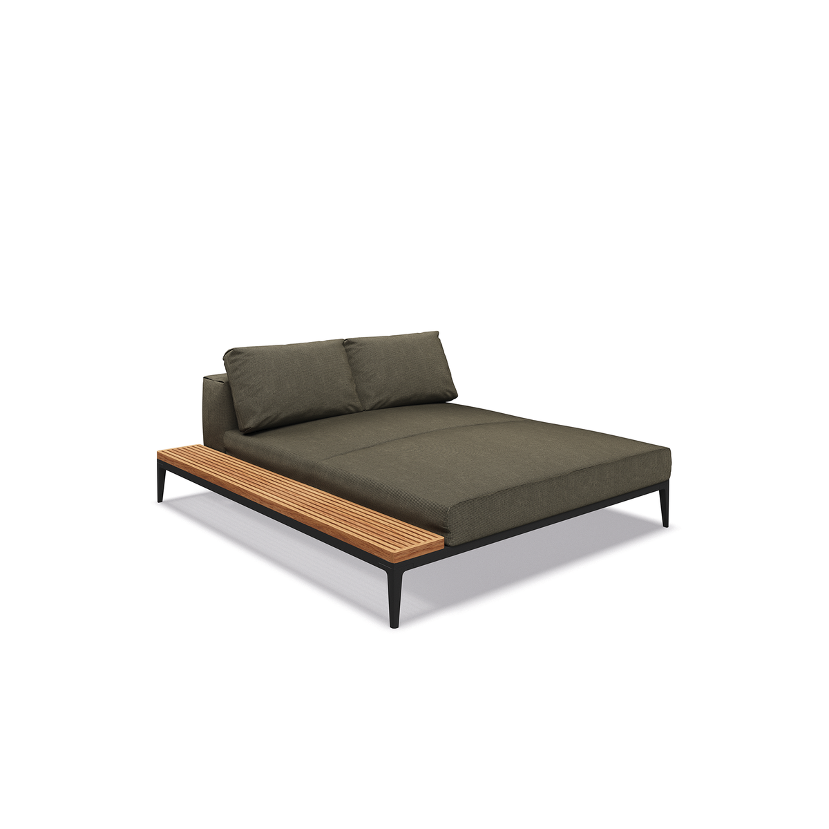 Grid Modular Left Chill Chaise Unit Teak