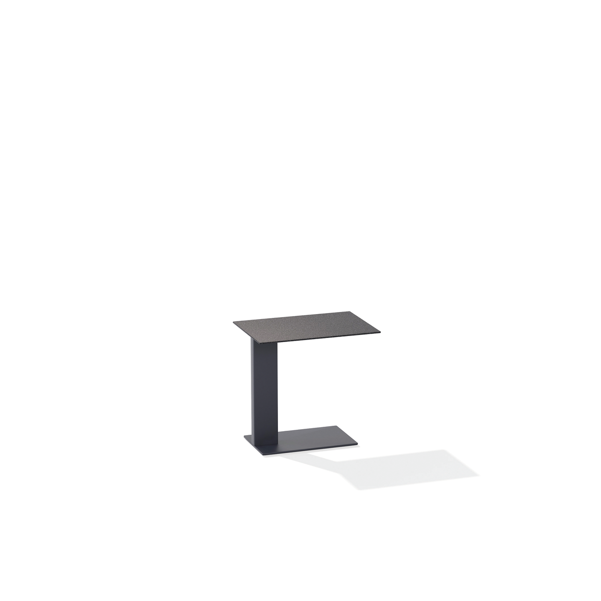 Solaris Side Table with Speckled Aluminium Top 50 x 35 x 47 cm (73T1S)