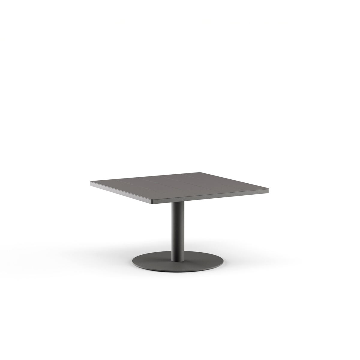 Greenwich Cocktail Table Pedestal Base Aluminium Top 102 x 102 x 61 cm