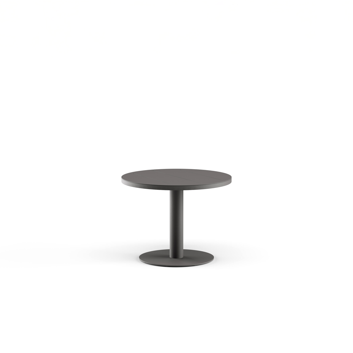 Greenwich Cocktail Table Pedestal Base Aluminium Top 80 dia x 61 cm