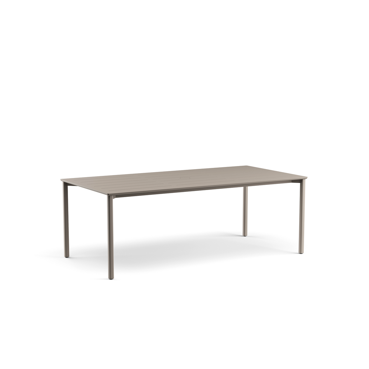 Taos Dining Table Aluminium Top with Umbrella Hole 213.4 x 107 x 76 cm