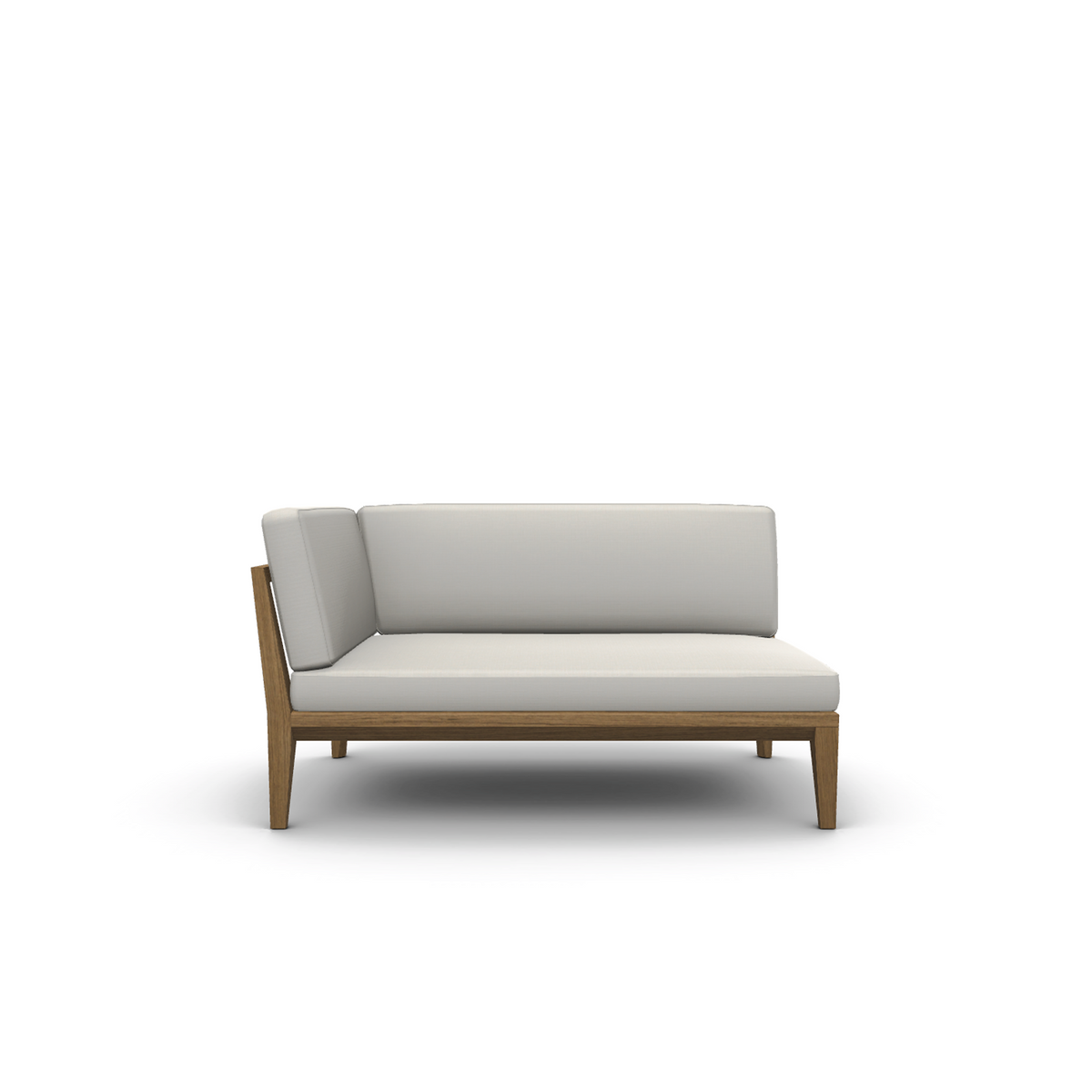 Roda Teka 2 Seater Right Module, teak outdoor 2 seater right sofa module