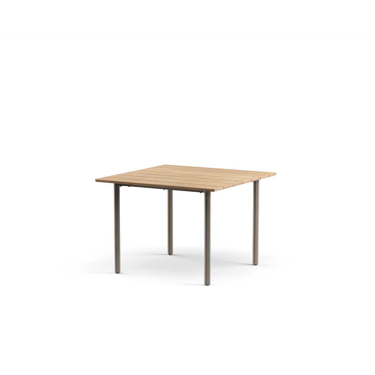 Taos Dining Table Teak Top with Umbrella Hole 107 x 107 x 76 cm