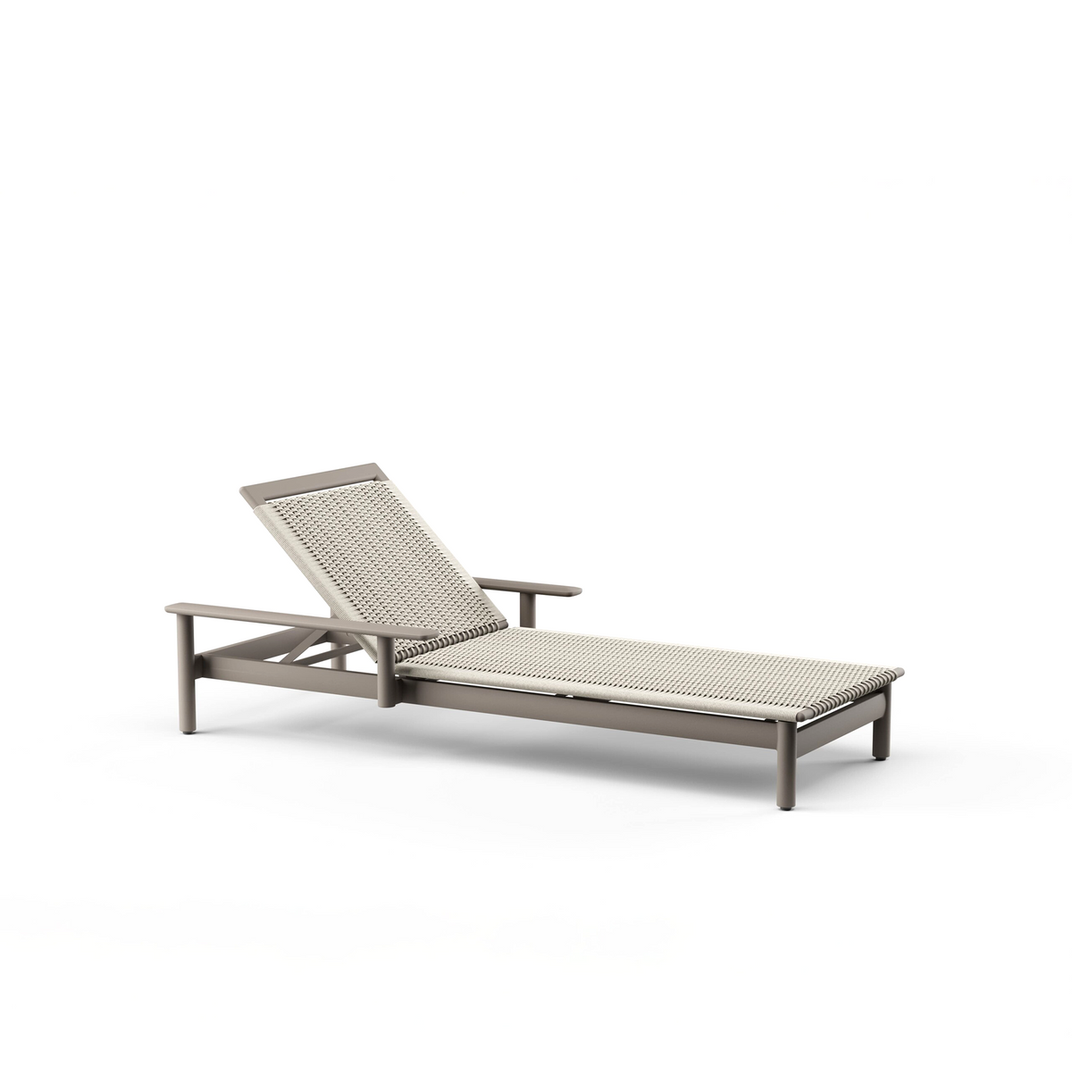 Montauk Chaise with Arm Woven Aluminium