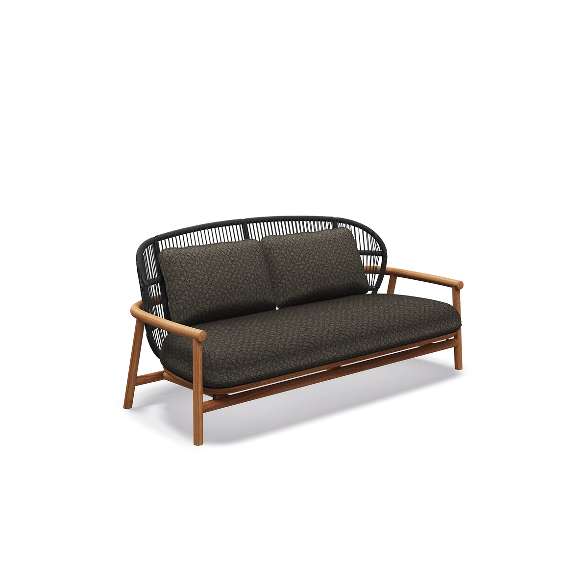 Fern Teak Low Back 2-Seater Sofa