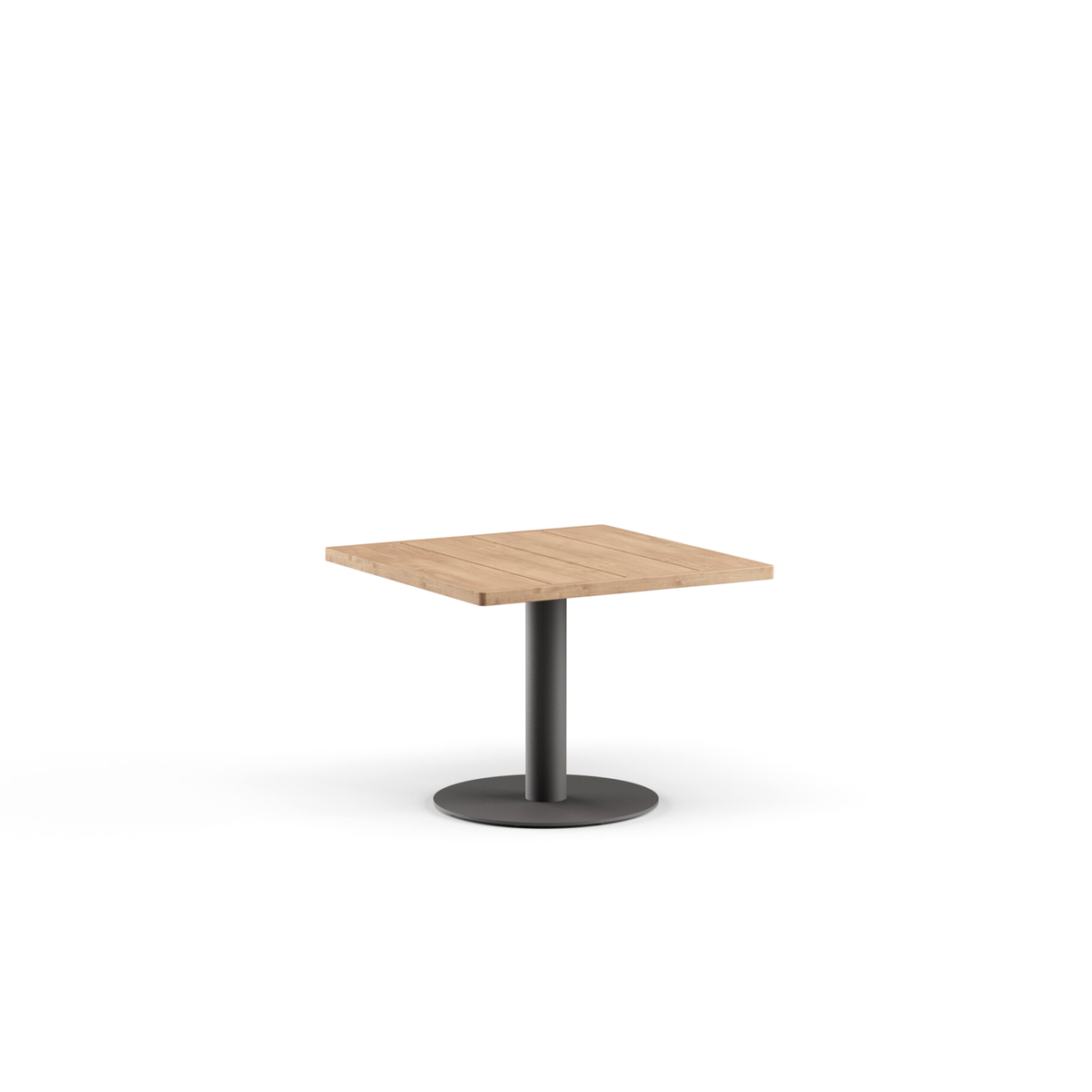 Greenwich Cocktail Table Pedestal Base Teak Top 80 x 80 x 61 cm