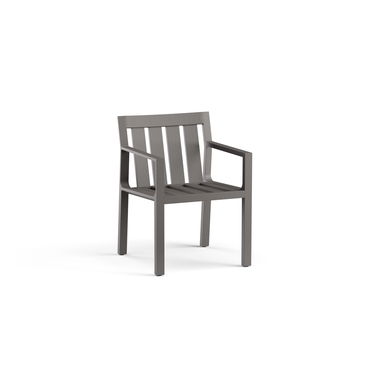 Crosby Dining Arm Chair Aluminum