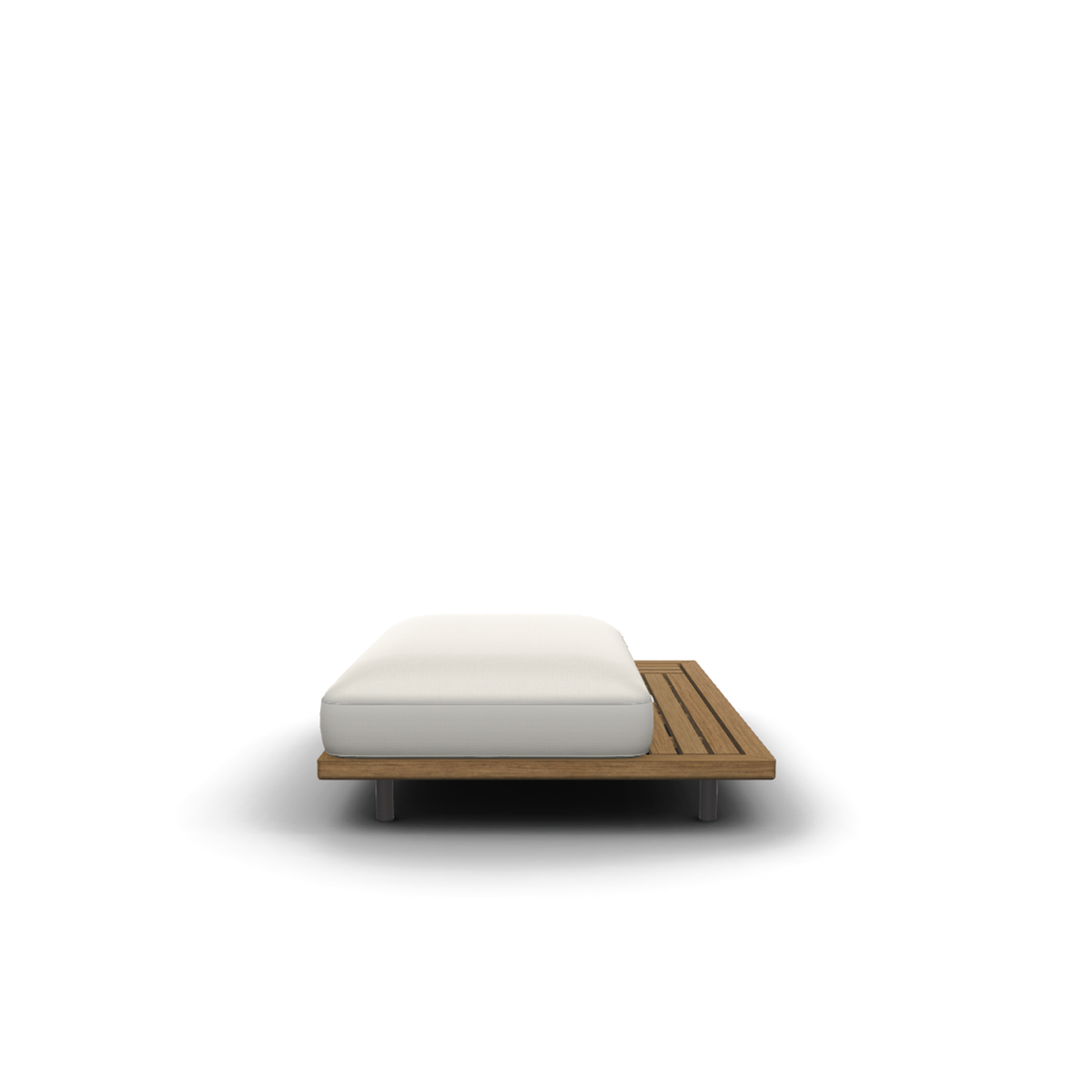 Roda Philia 401 1 Seater Left Chaise Longue, modular outdoor sofa in teak, view 1