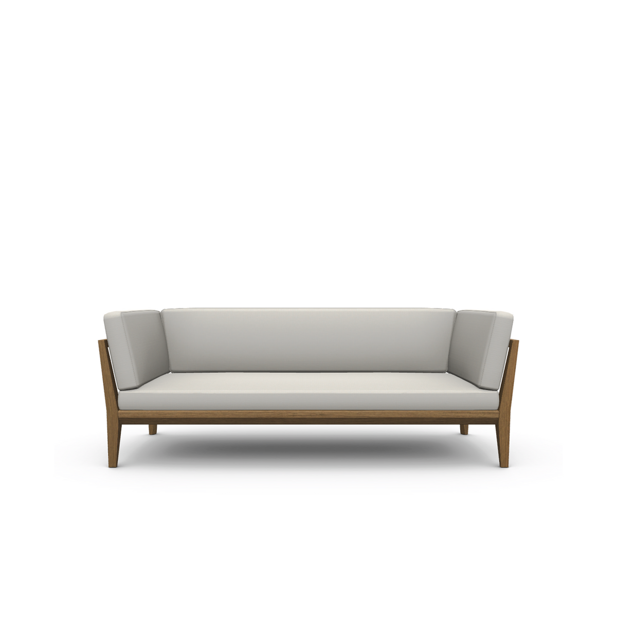 Roda Teka 3 Seater Sofa, teak outdoor 3 seater sofa with cushions