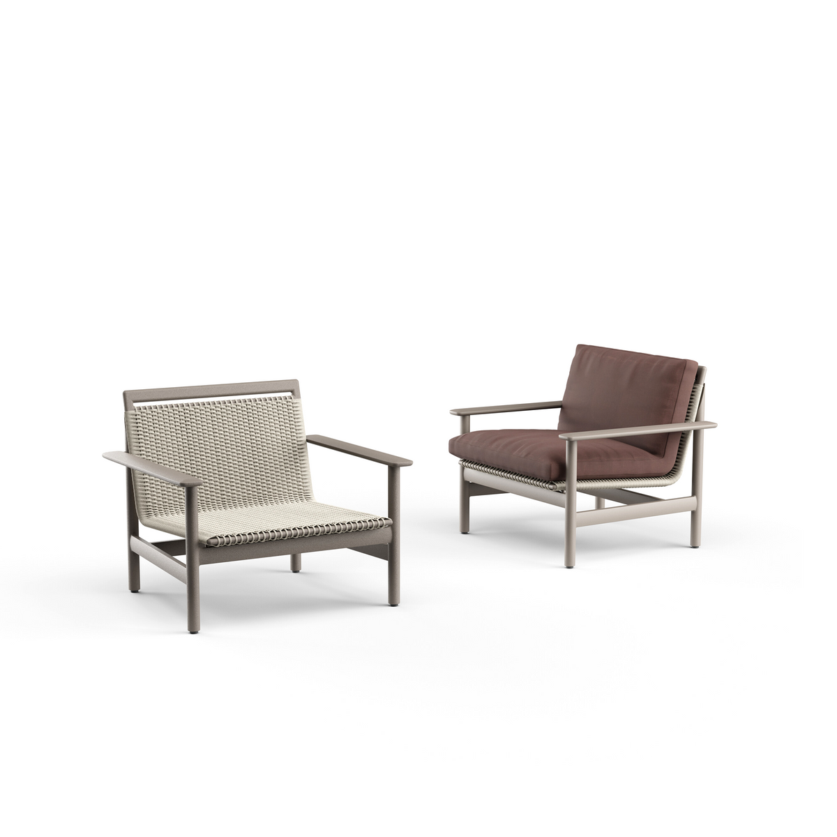 Montauk Lounge Chair with Arm Aluminium