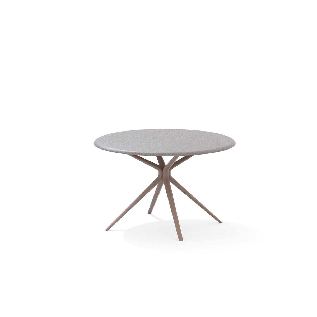 Moai Dining Table with Speckled Aluminium Top 120 dia x 74 cm