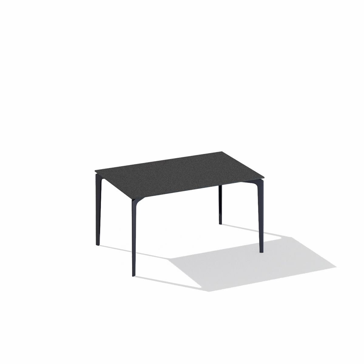 AllSize Dining Table with Speckled Aluminium Top 130 x 80 x 74 cm