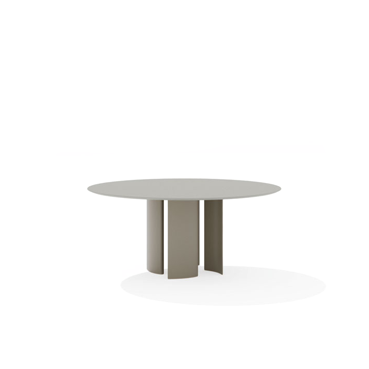 Naca Dining Table with Speckled Aluminium Top 138 dia x 72 cm