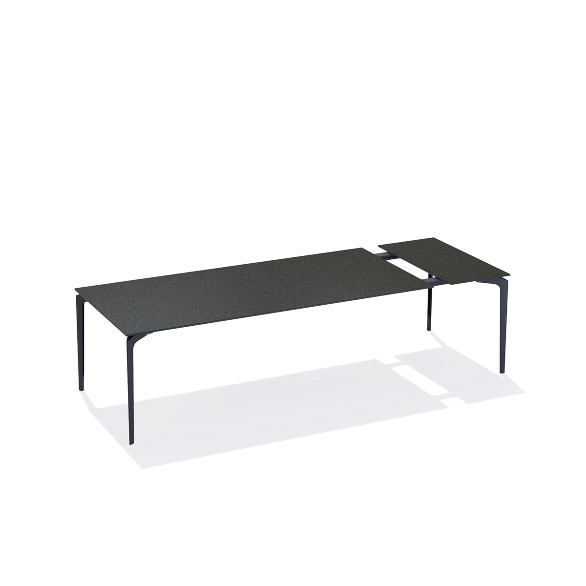 AllSize Dining Table Extendible with Speckled Aluminium Top 220-270 x 100 x 76 cm