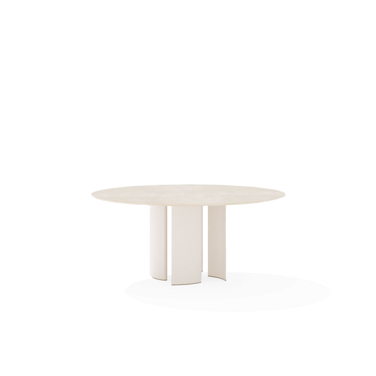 Naca Dining Table with Porcelain Stoneware Top 146 dia x 72 cm