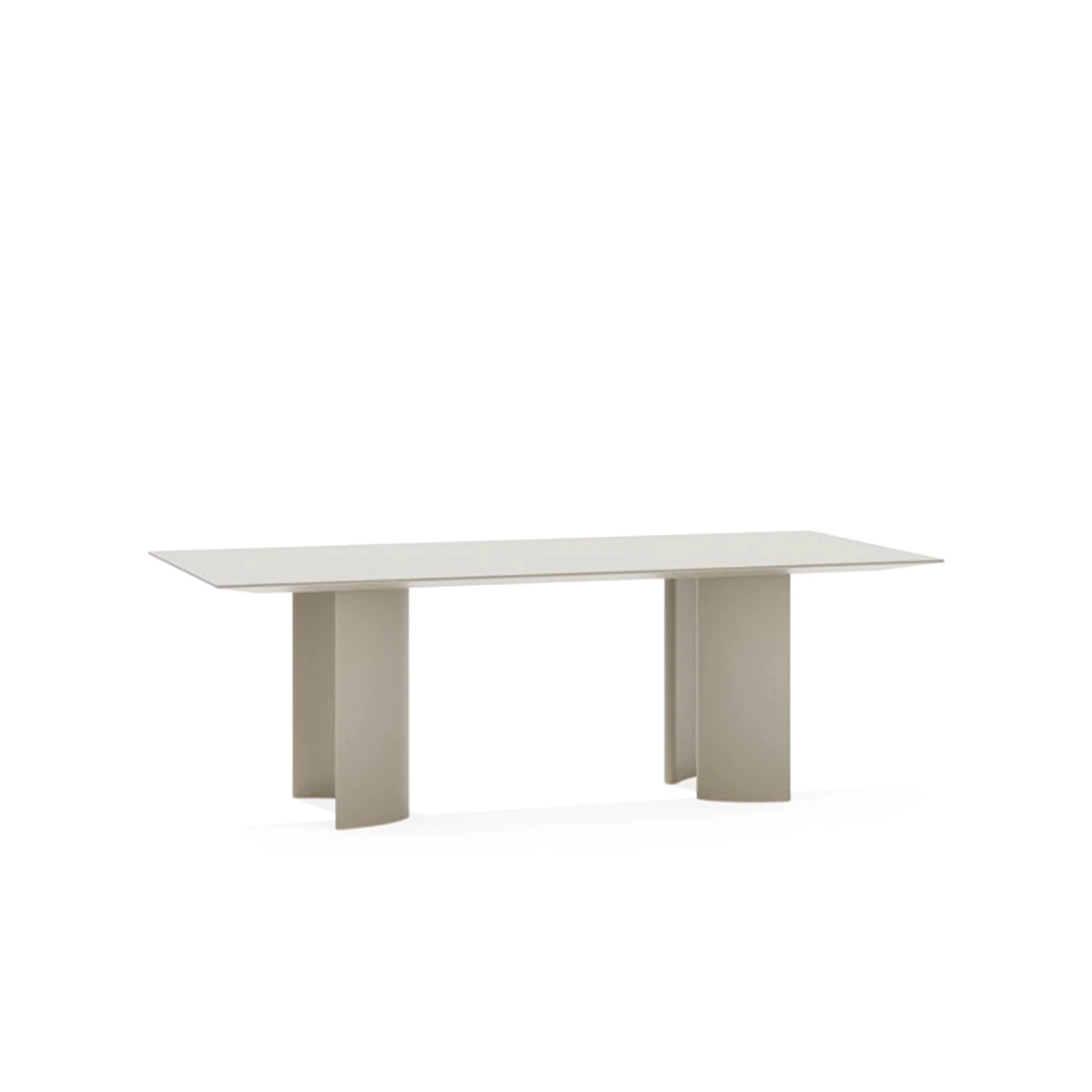 Naca Dining Table with Speckled Aluminium Top 300 x 100 x 72 cm