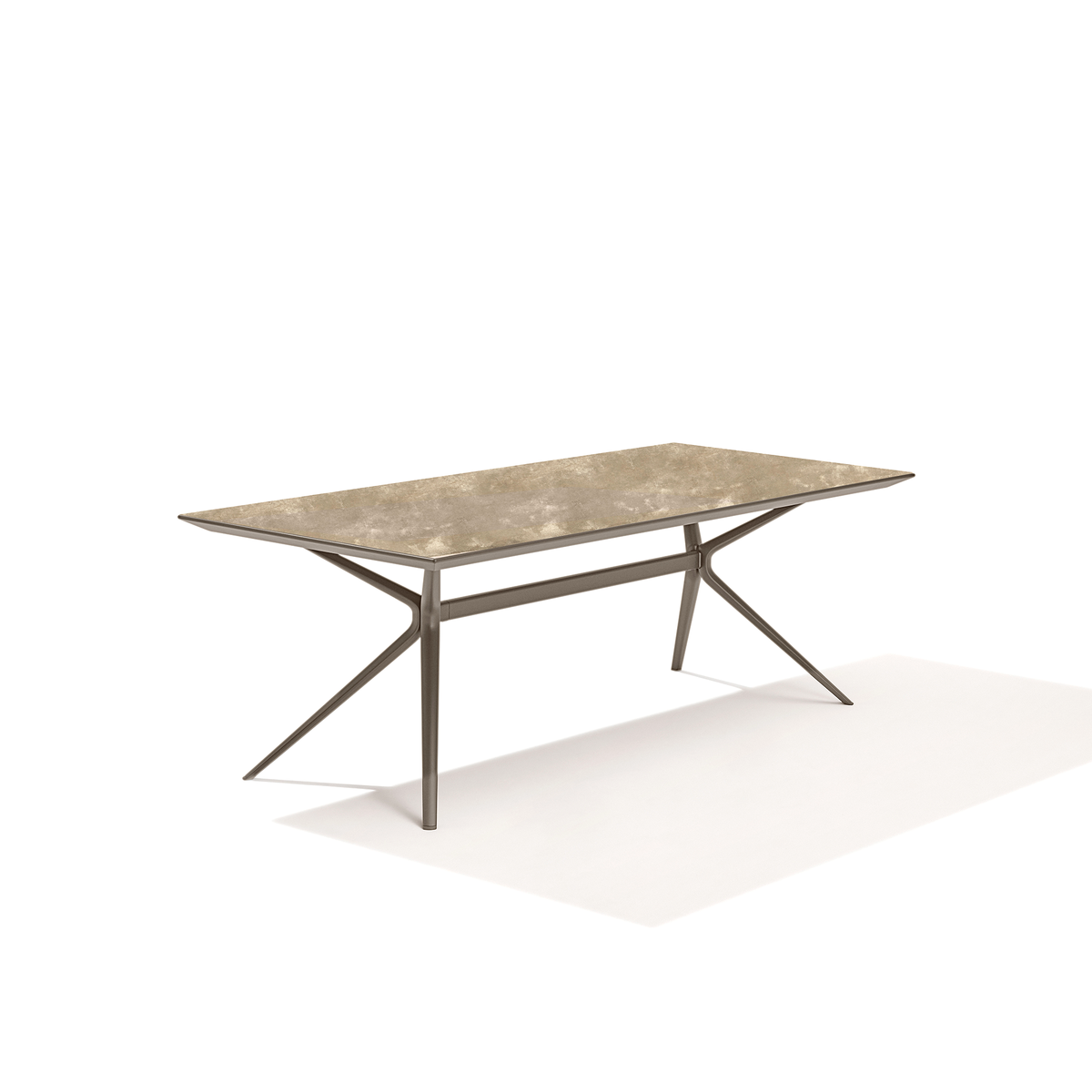 Moai Dining Table with Porcelain Stoneware Top 220 x 100 x 75 cm