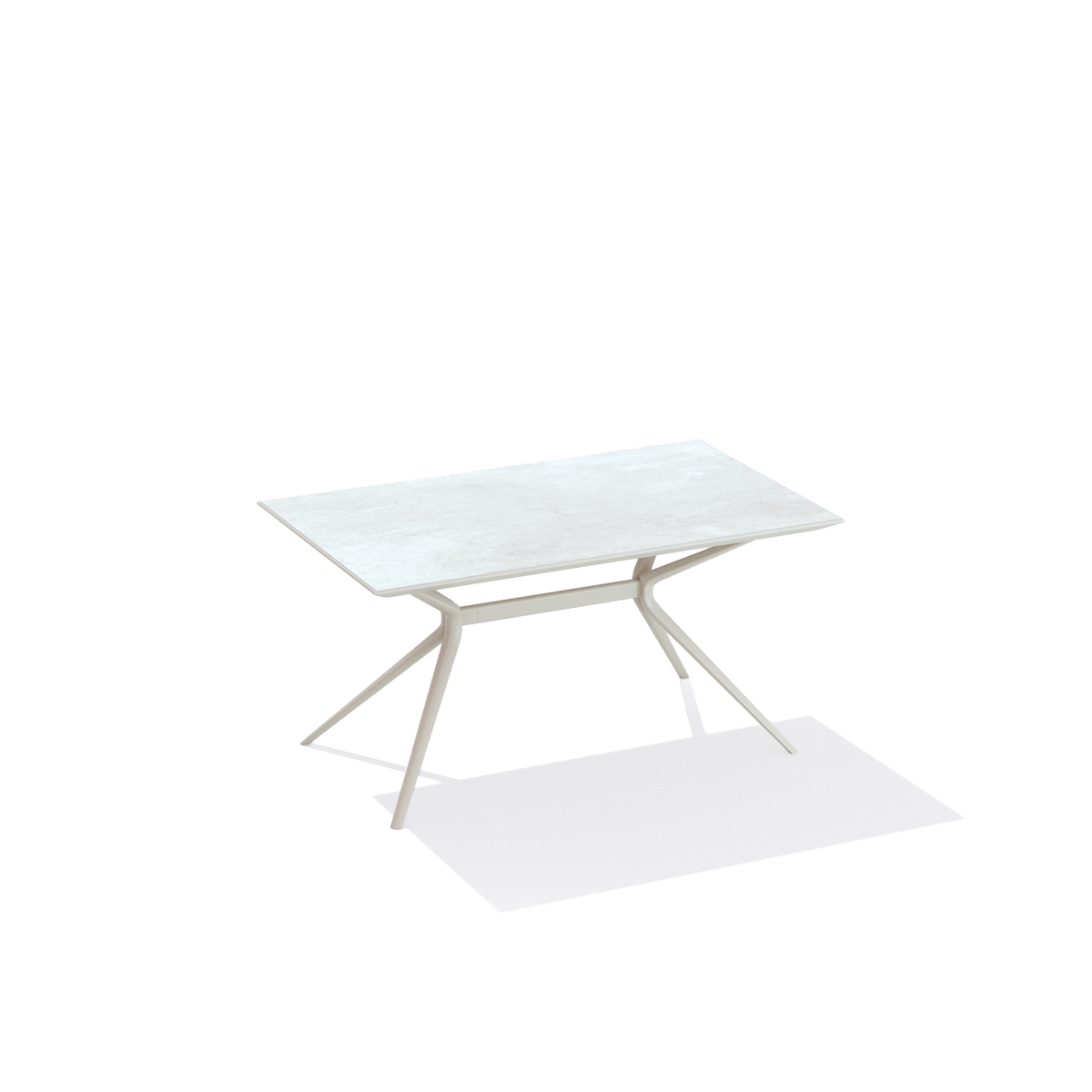Moai Dining Table with Porcelain Stoneware Top 150 x 90 x 75 cm