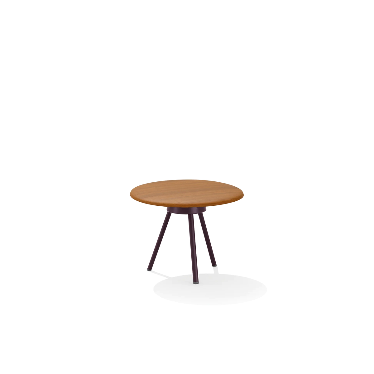 Zebra Side Table with Iroko Top 62 dia x 45 cm (420L)