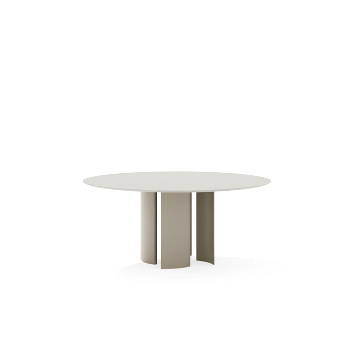 Naca Dining Table with Speckled Aluminium Top 165 dia x 72 cm