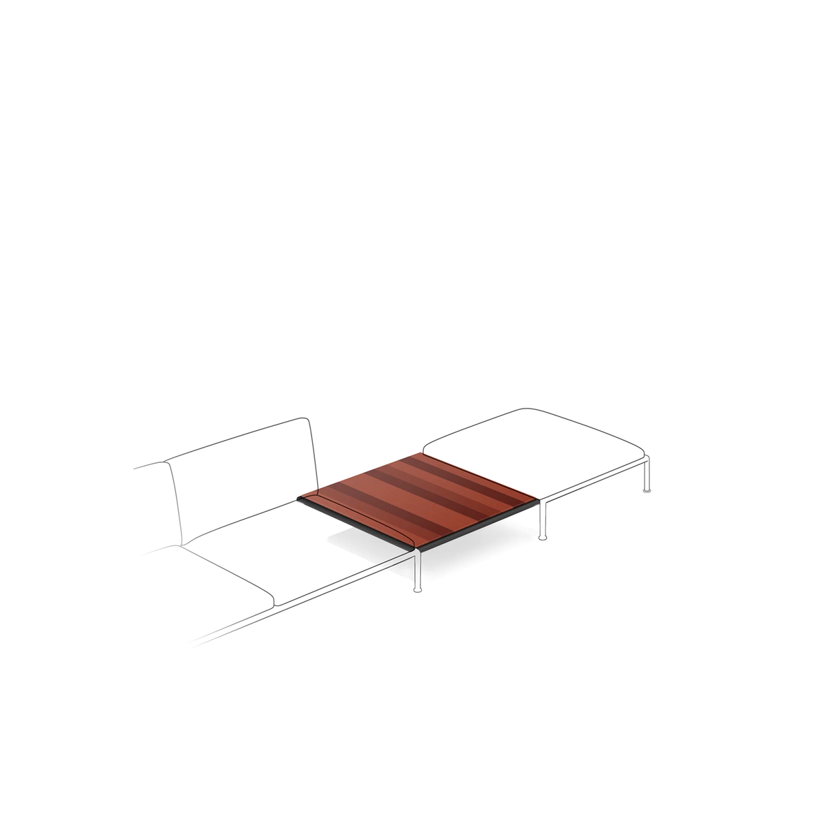Roe Modular Table without Legs in Lava Stone Top 96 x 96 x 21 (R1T3P)