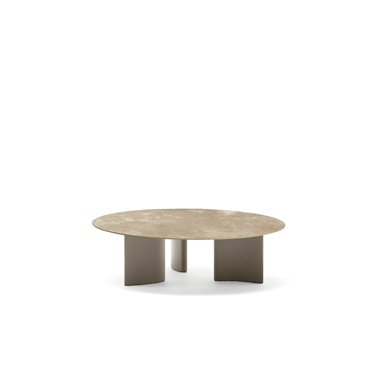 Naca Coffee Table with Porcelain Stoneware Top 80 dia x 41 cm