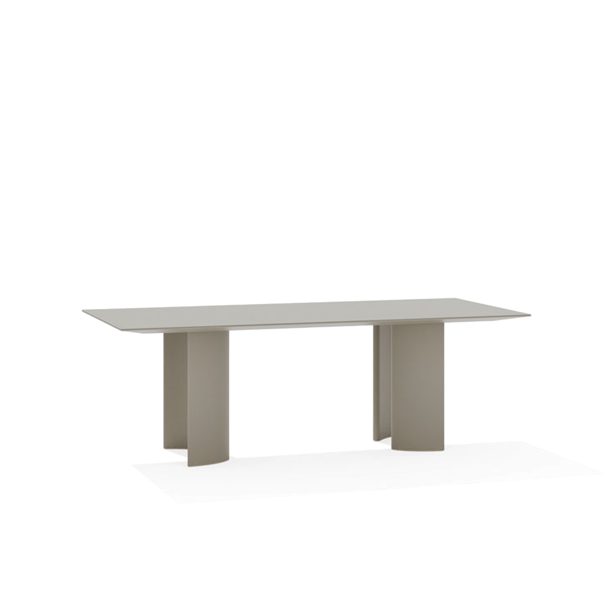 Naca Dining Table with Speckled Aluminium Top 220 x 100 x 72 cm