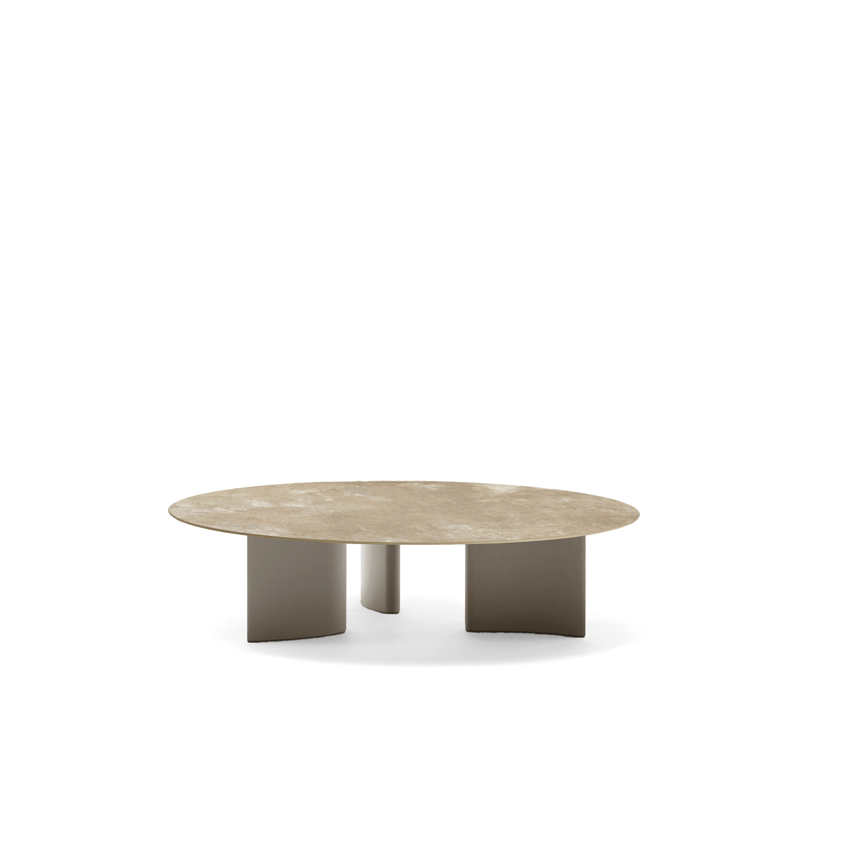 Naca Coffee Table with Porcelain Stoneware Top 120 dia x 33 cm