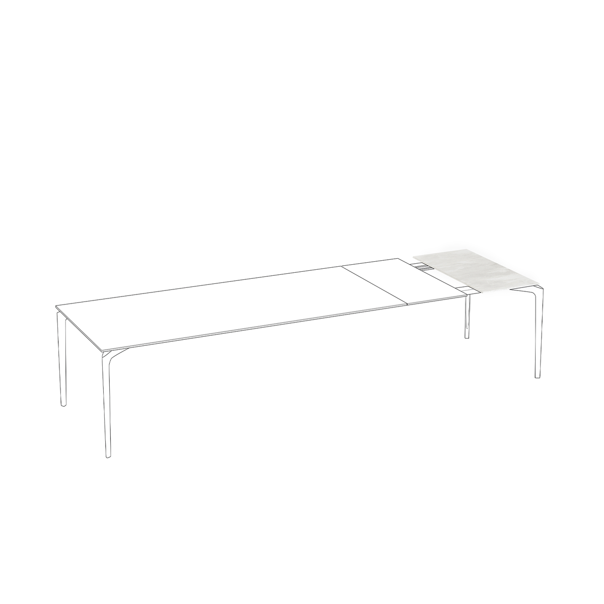 AllSize Dining Table Extension in Porcelain Stoneware 50 cm
