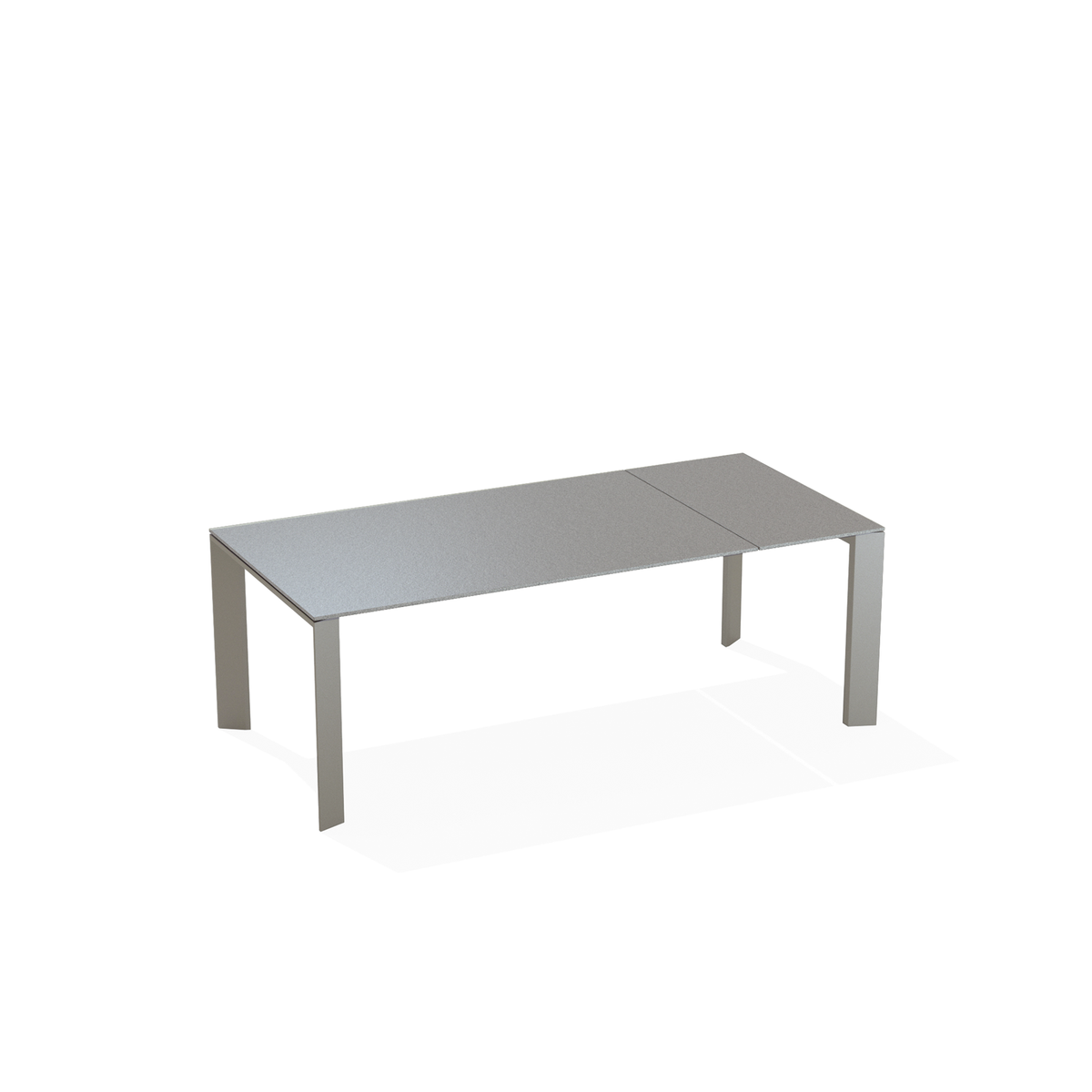 Grande Arche Dining Table Extendible with Speckled Aluminium Top 160-210 x 90 x 74 cm