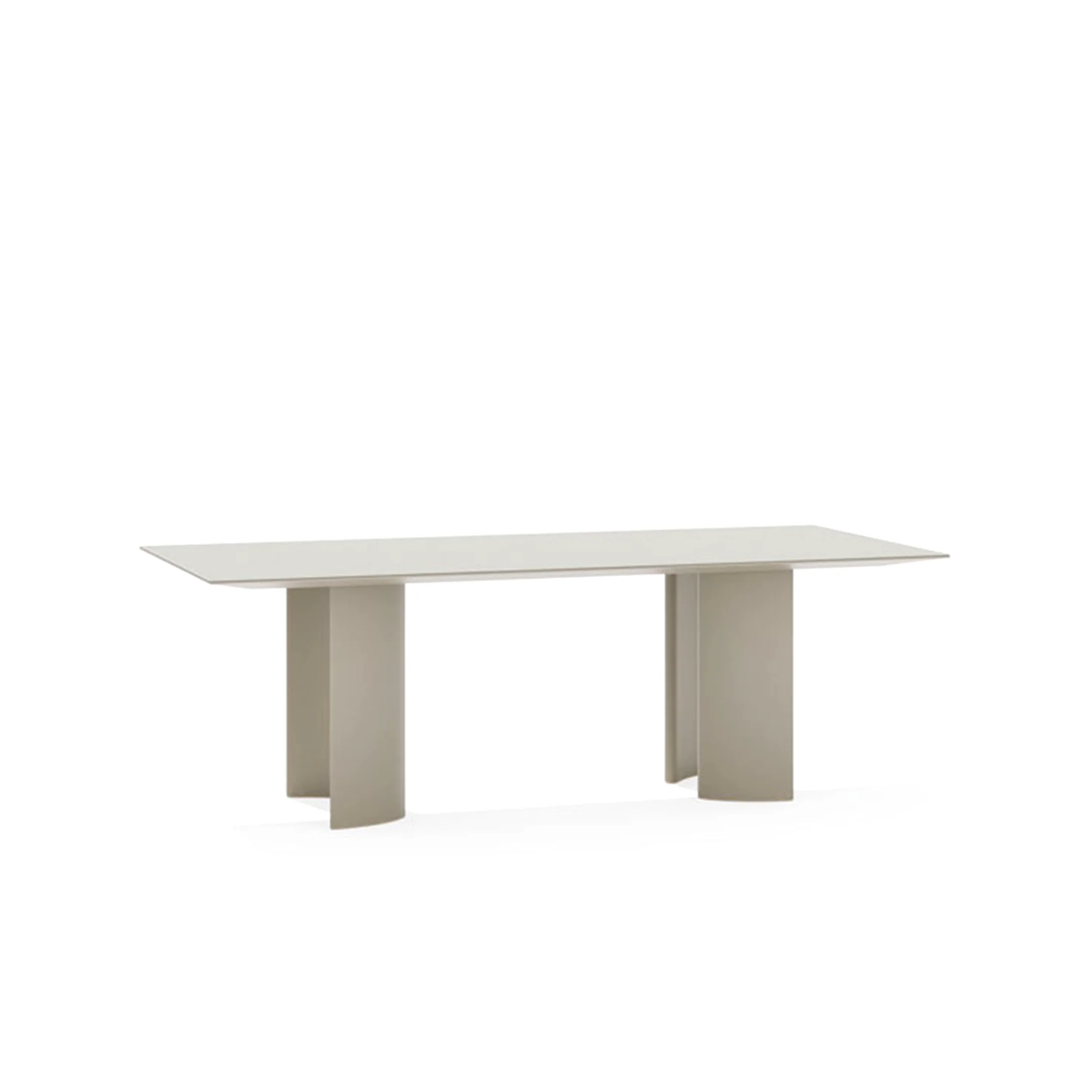 Naca Dining Table with Speckled Aluminium Top 260 x 100 x 72 cm