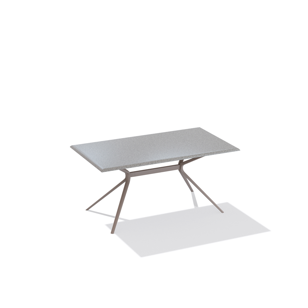 Moai Dining Table with Speckled Aluminium Top 160 x 90 x 74 cm