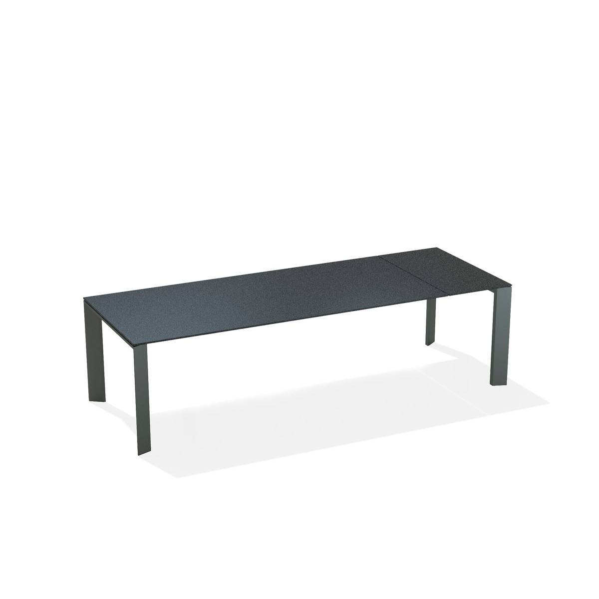 Grande Arche Dining Table Extendible with Speckled Aluminium Top 220-270 x 100 x 74 cm