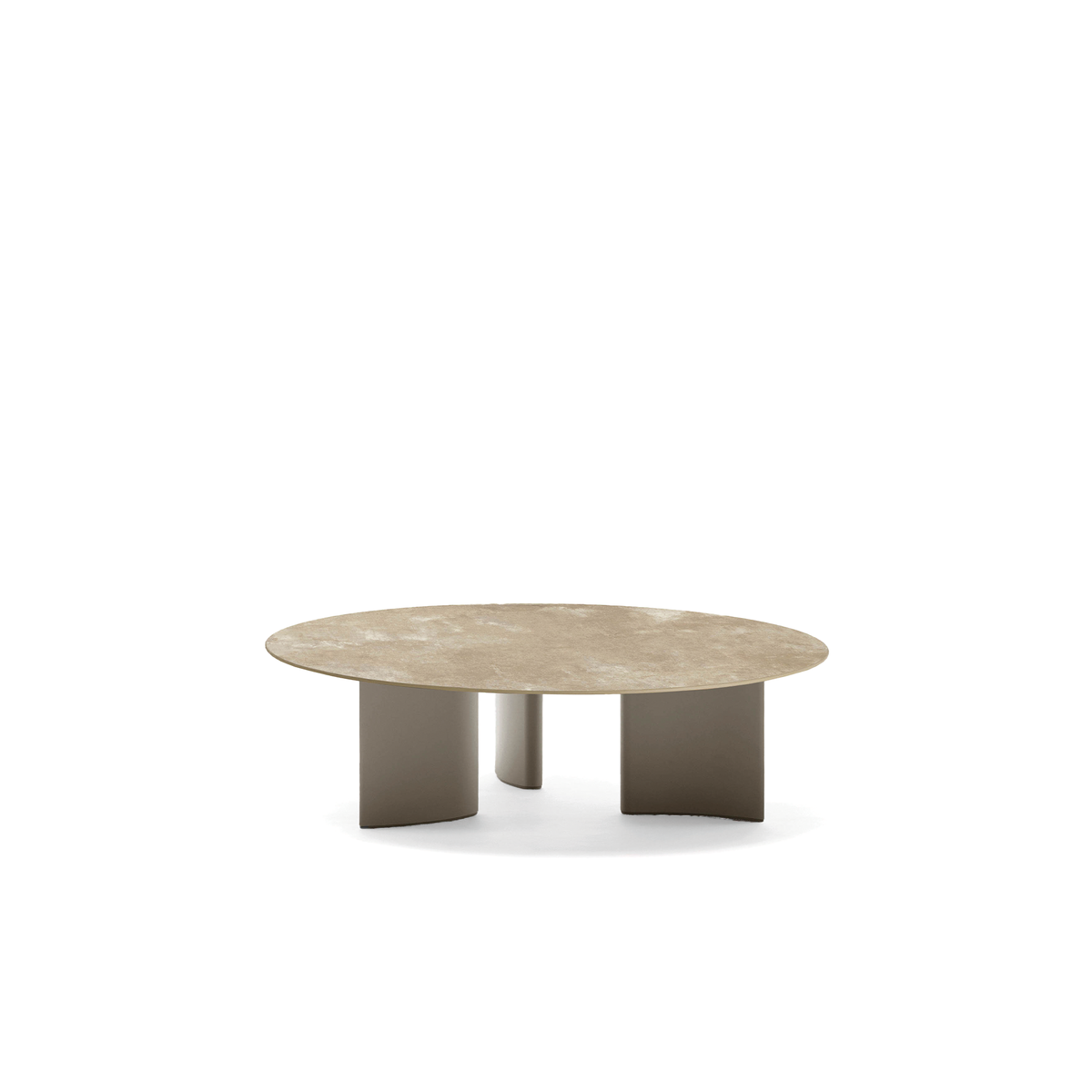 Naca Coffee Table with Porcelain Stoneware Top 120 dia x 41 cm