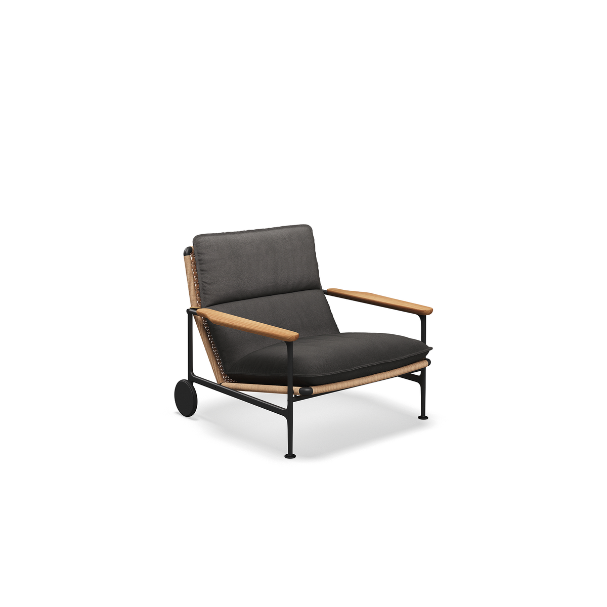 Zenith Lounge Chair with Teak Arms
