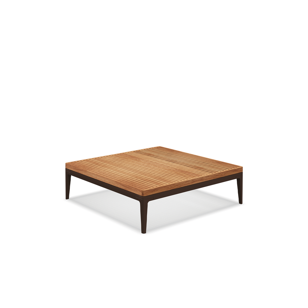 Grid Large Coffee Table Teak 103 x 103 x 30 cm