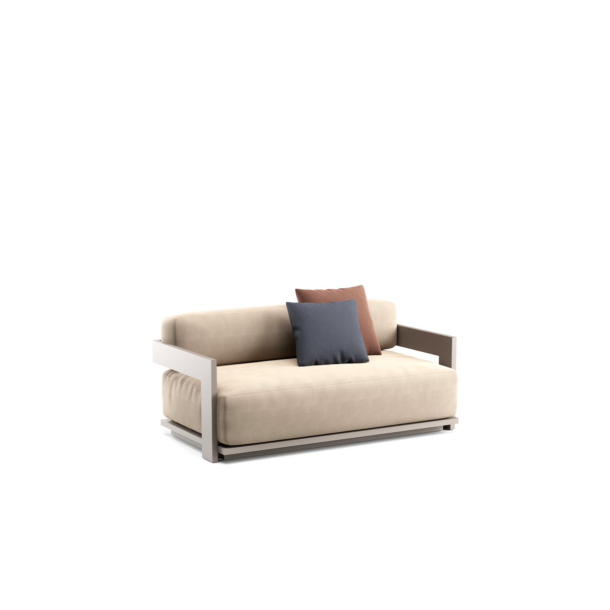 S2 2 Seater Sofa Aluminium