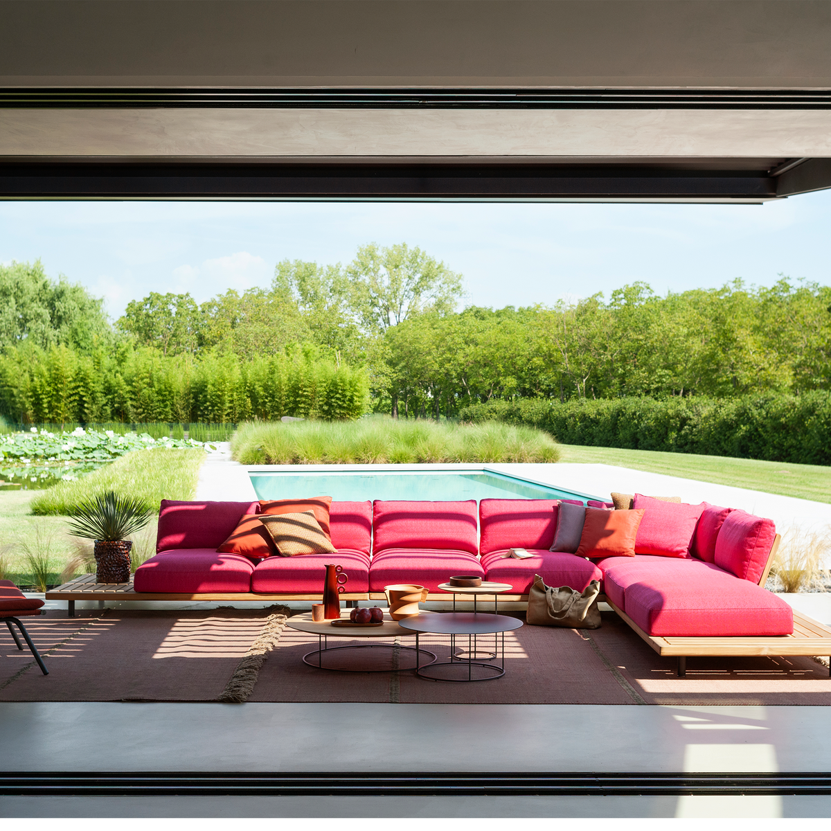 Roda Philia 210 2 Seater Sofa Module, modular outdoor sofa in teak, view 3