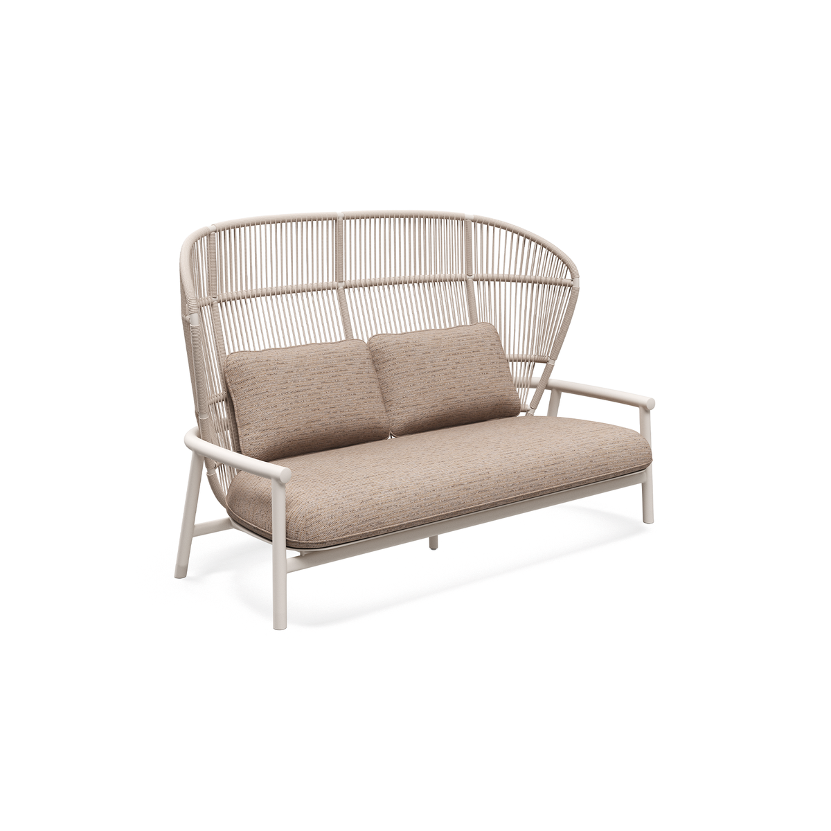 Fern Aluminium High Back 2 Seater Sofa