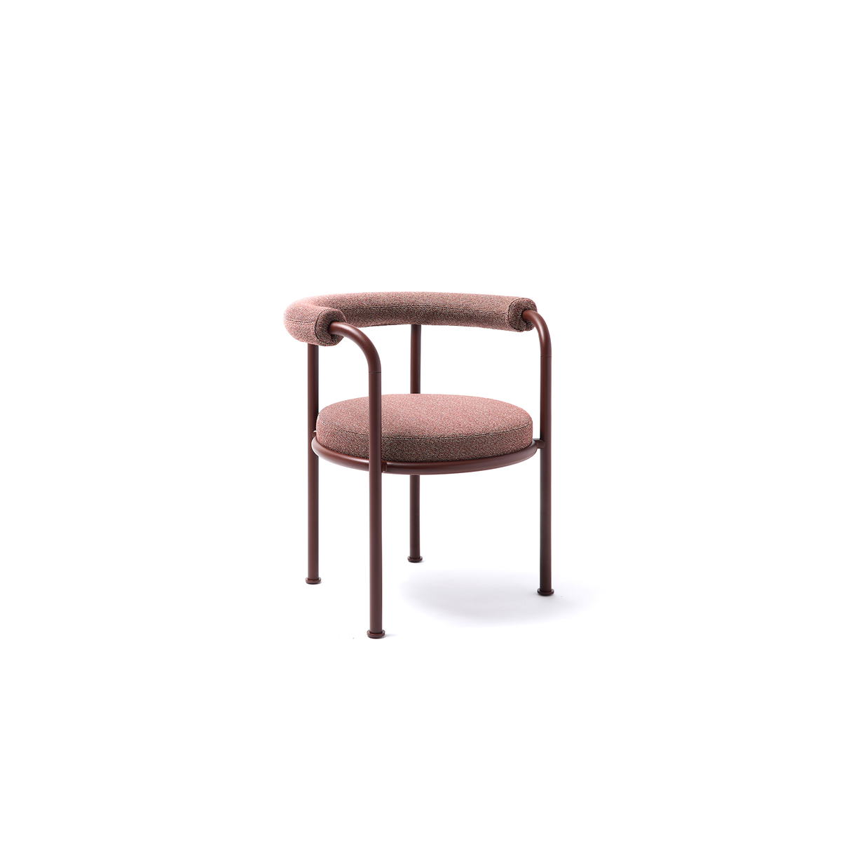 Roe Dining Armchair with Removable Seat and Cylindrical Cushions and Covers